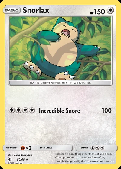 Snorlax – Hidden Fates nr 050/068 (Standard)