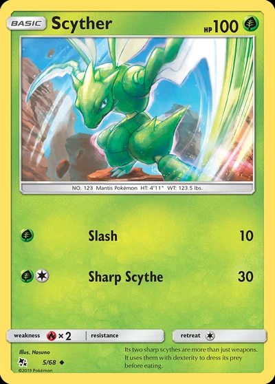 Scyther – Hidden Fates nr 005/068 (Standard)