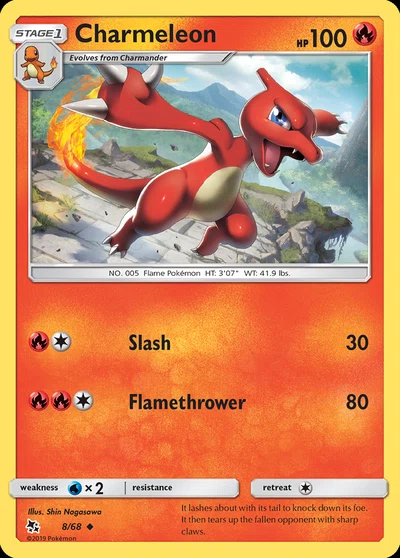 Charmeleon – Hidden Fates nr 008/068 (Standard)