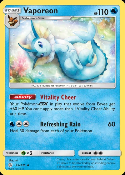 Vaporeon – Cosmic Eclipse nr 042/236 (Standard)
