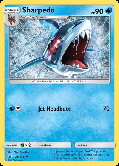 Sharpedo – Guardians Rising nr 028/145 (Standard)