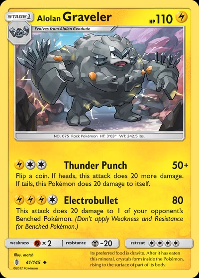 Alolan Graveler – Guardians Rising nr 041/145 (Standard)