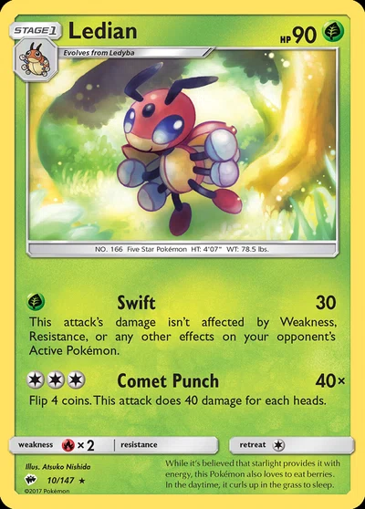 Ledian – Burning Shadows nr 010/147 (Standard)