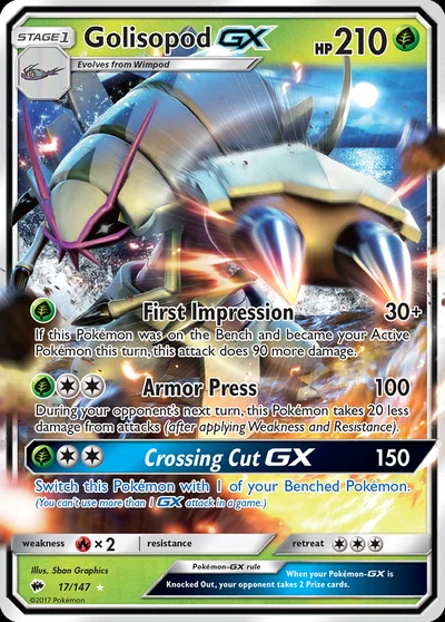 Golisopod-GX – Burning Shadows nr 017/147 (Standard)