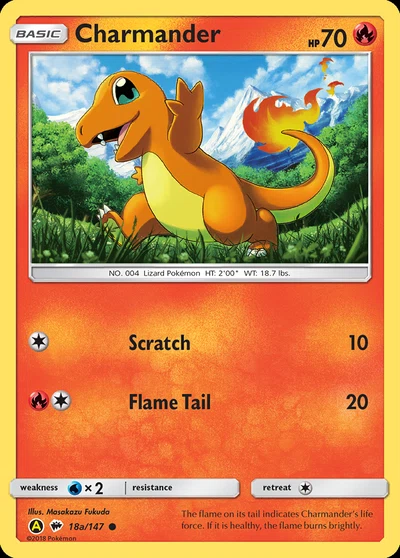 Charmander – Burning Shadows nr 18a/147 (Standard)