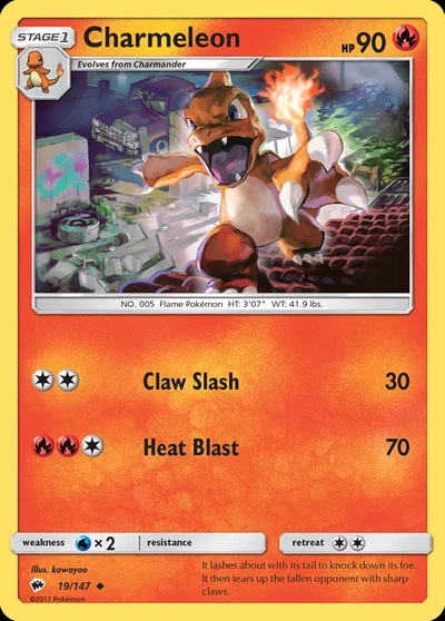 Charmeleon – Burning Shadows nr 019/147 (Standard)