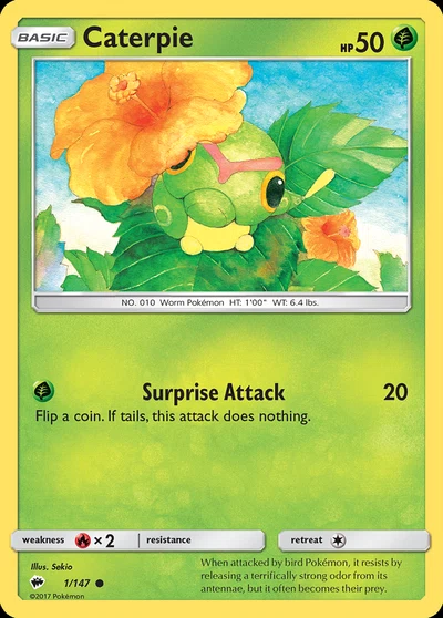 Caterpie – Burning Shadows nr 001/147 (Standard)