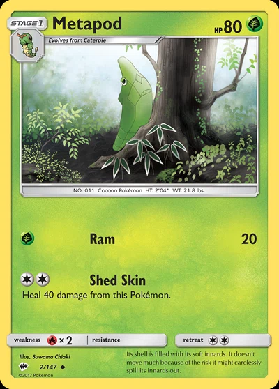 Metapod – Burning Shadows nr 002/147 (Standard)