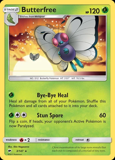 Butterfree – Burning Shadows nr 003/147 (Standard)