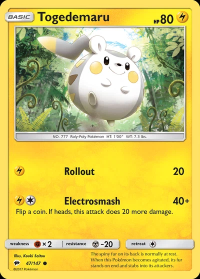 Togedemaru – Burning Shadows nr 047/147 (Standard)