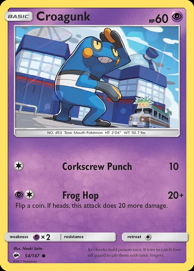 Croagunk – Burning Shadows nr 054/147 (Standard)