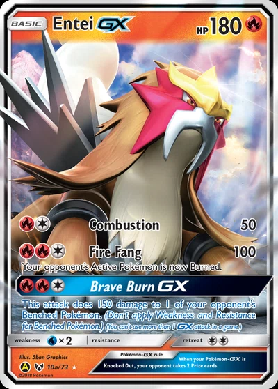 Entei-GX – Shining Legends nr 10a/073 (Standard)