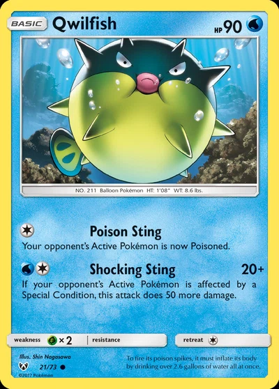 Qwilfish – Shining Legends nr 021/073 (Standard)