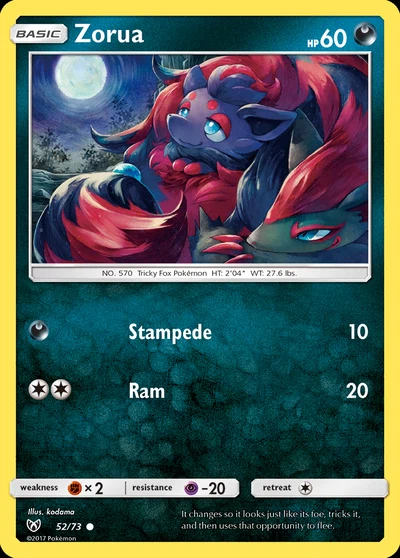 Zorua – Shining Legends nr 052/073 (Standard)