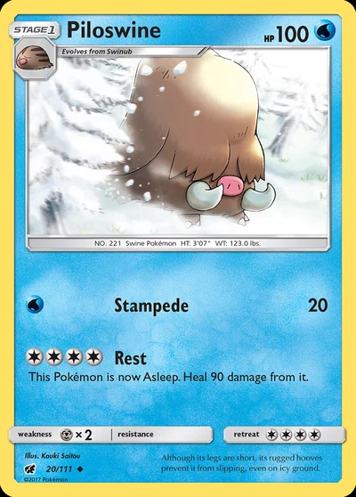 Piloswine – Crimson Invasion nr 020/111 (Standard)