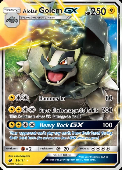 Alolan Golem-GX – Crimson Invasion nr 034/111 (Standard)