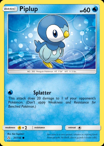 Piplup – Ultra Prism nr 031/156 (Standard)