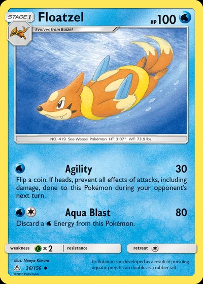 Floatzel – Ultra Prism nr 036/156 (Standard)