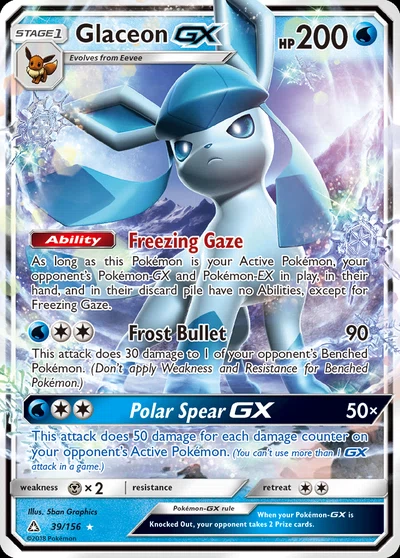 Glaceon-GX – Ultra Prism nr 039/156 (Standard)