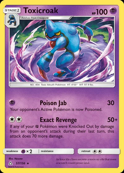 Toxicroak – Ultra Prism nr 057/156 (Standard)
