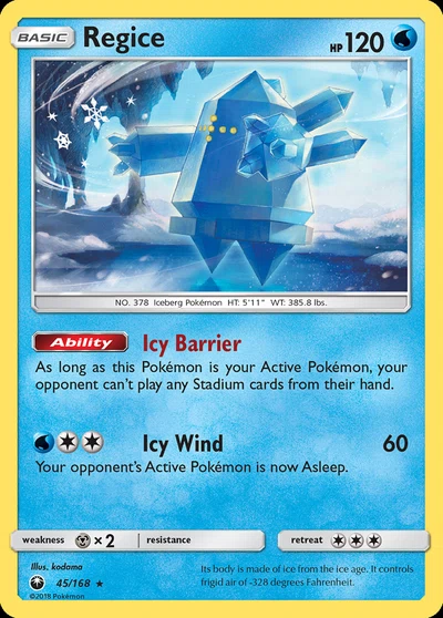 Regice – Celestial Storm nr 045/168 (Standard)