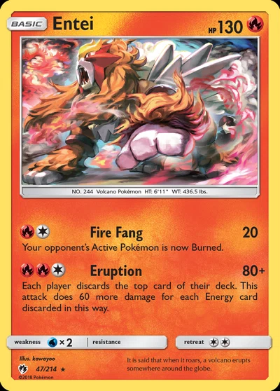 Entei – Lost Thunder nr 047/214 (Standard)