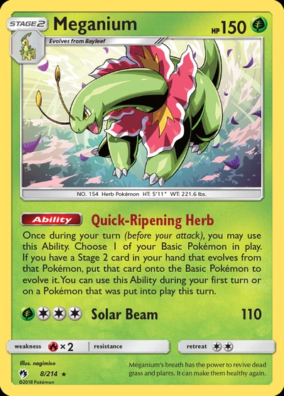 Meganium – Lost Thunder nr 008/214 (Standard)