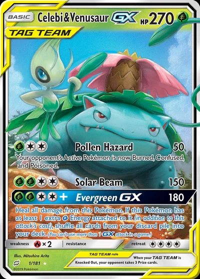 Celebi & Venusaur-GX – Team Up nr 001/181 (Standard)
