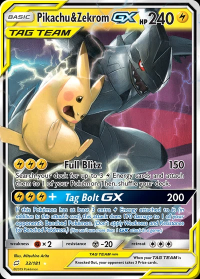 Pikachu & Zekrom-GX – Team Up nr 033/181 (Standard)