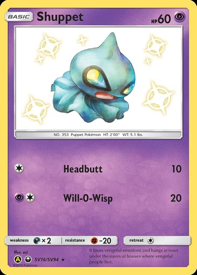 Shuppet – Hidden Fates Shiny Vault nr SV16/SV94 (Standard)