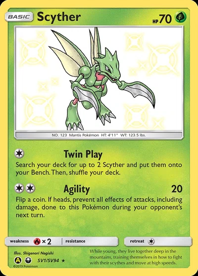 Scyther – Hidden Fates Shiny Vault nr SV1/SV94 (Standard)
