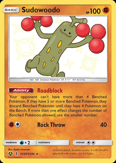 Sudowoodo – Hidden Fates Shiny Vault nr SV20/SV94 (Standard)