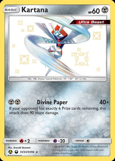 Kartana – Hidden Fates Shiny Vault nr SV33/SV94 (Standard)