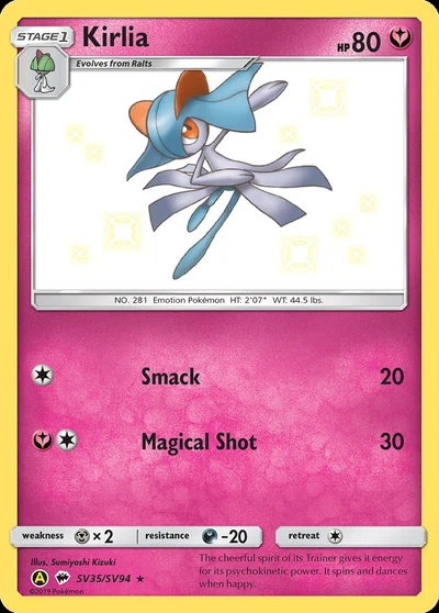 Kirlia – Hidden Fates Shiny Vault nr SV35/SV94 (Standard)