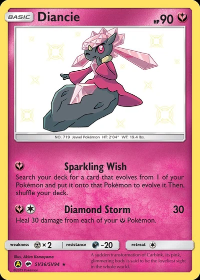 Diancie – Hidden Fates Shiny Vault nr SV36/SV94 (Standard)