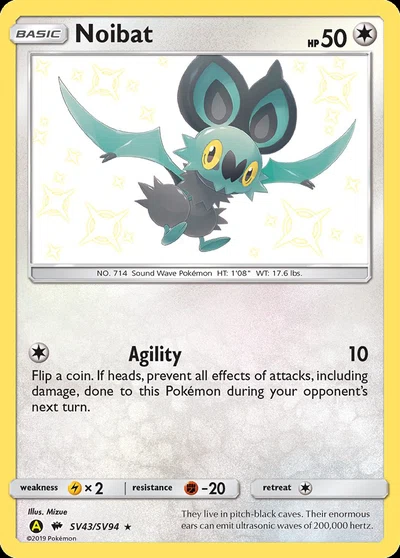 Noibat – Hidden Fates Shiny Vault nr SV43/SV94 (Standard)
