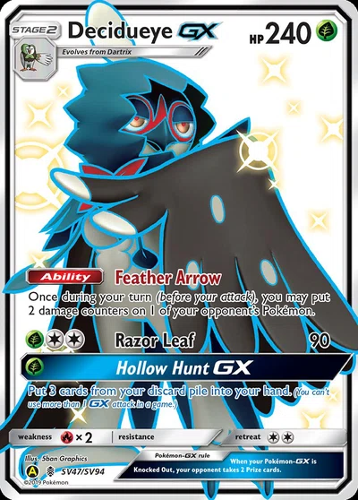 Decidueye-GX – Hidden Fates Shiny Vault nr SV47/SV94 (Standard)