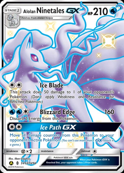 Alolan Ninetales-GX – Hidden Fates Shiny Vault nr SV53/SV94 (Standard)