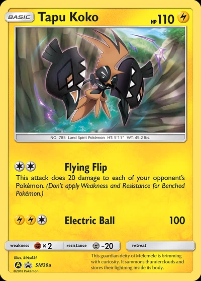 Tapu Koko – SM Black Star Promos nr SM30a (Standard)