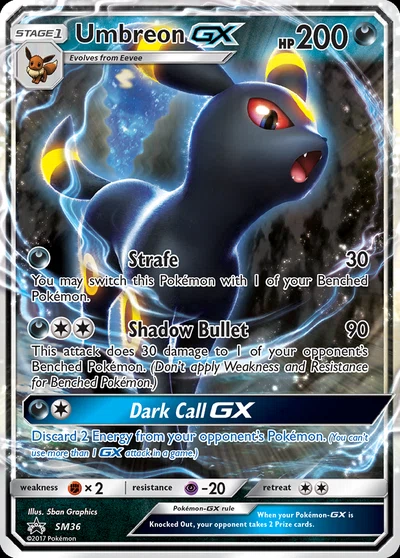 Umbreon-GX – SM Black Star Promos nr SM36 (Standard)