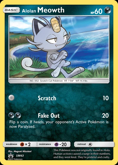 Alolan Meowth – SM Black Star Promos nr SM43 (Standard)