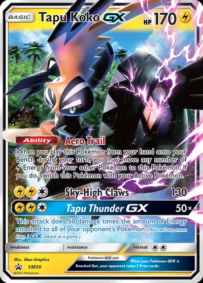 Tapu Koko-GX – SM Black Star Promos nr SM50 (Standard)