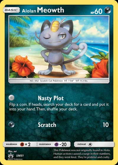 Alolan Meowth – SM Black Star Promos nr SM51 (Standard)