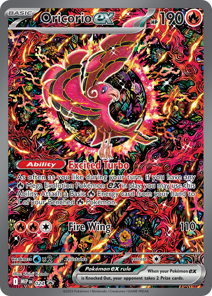 Oricorio ex – Mega Evolution Promo nr 024 (Holo)