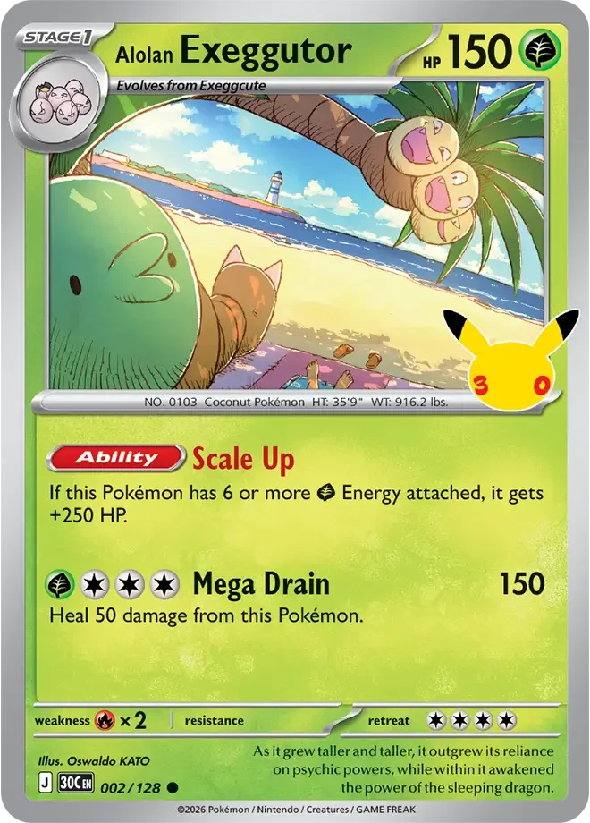 Alolan Exeggutor 002/128 ME: 30th Celebration (Holo)