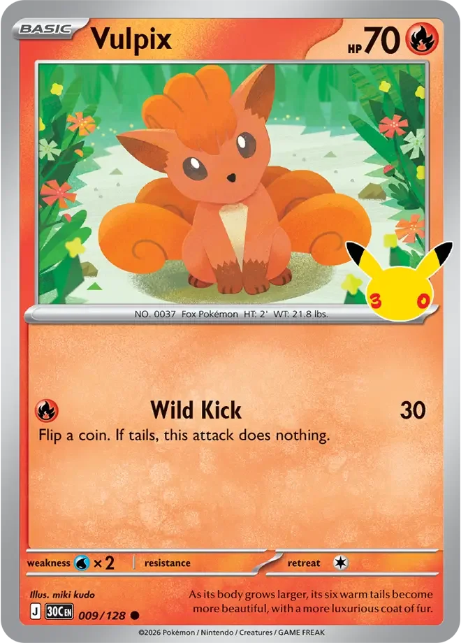 Vulpix 009/128 ME: 30th Celebration (Holo)
