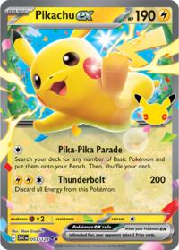 Pikachu ex 053/128 ME: 30th Celebration (Holo)