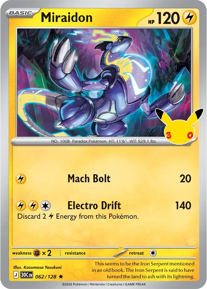 Miraidon 062/128 ME: 30th Celebration (Holo)