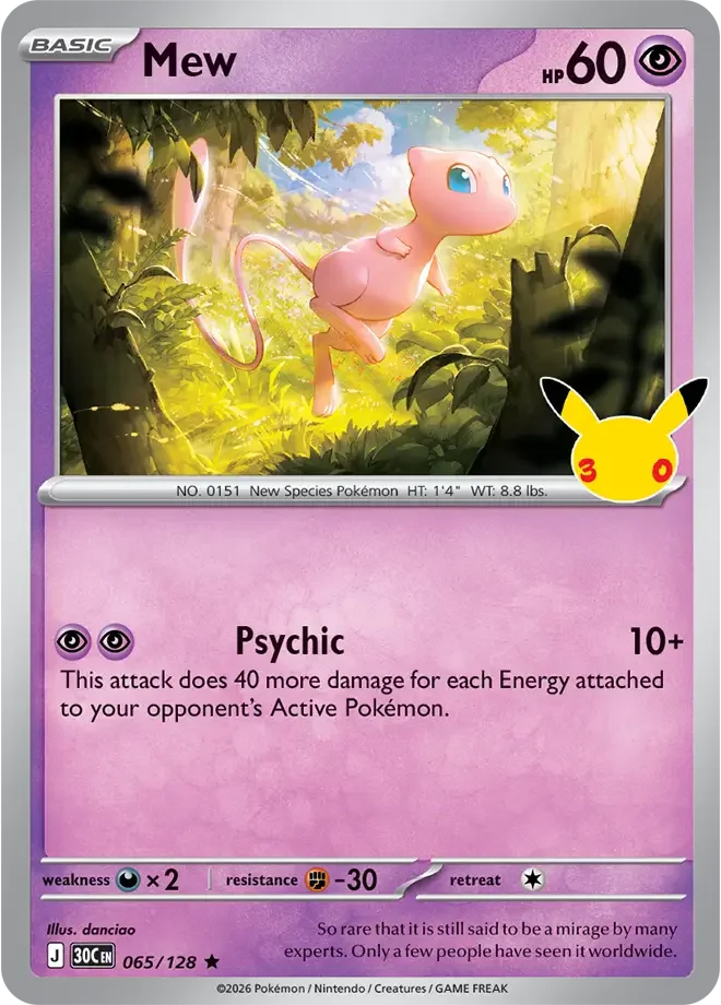 Mew 065/128 ME: 30th Celebration (Holo)