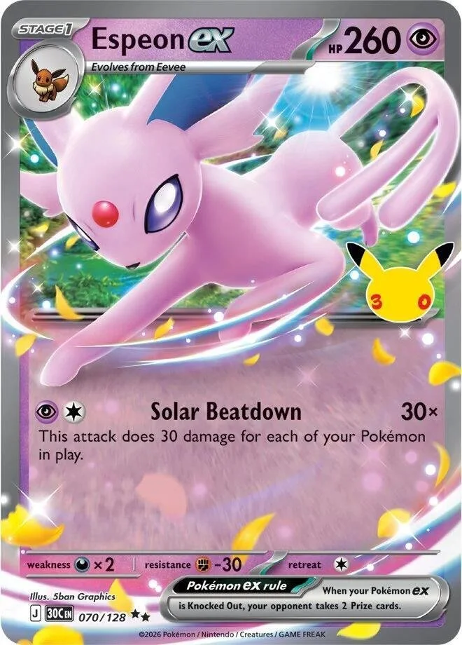 Espeon ex 070/128 ME: 30th Celebration (Holo)